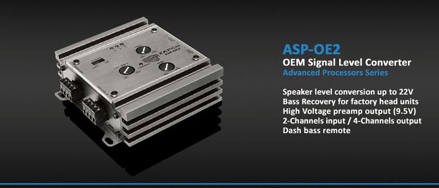 ASP-OE2 - Zapco OEM 2/4 Channel Signal Level Converter
